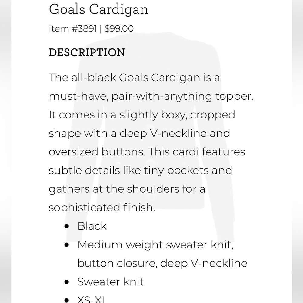 Cabi Basic Black Goals Cardigan - image 4